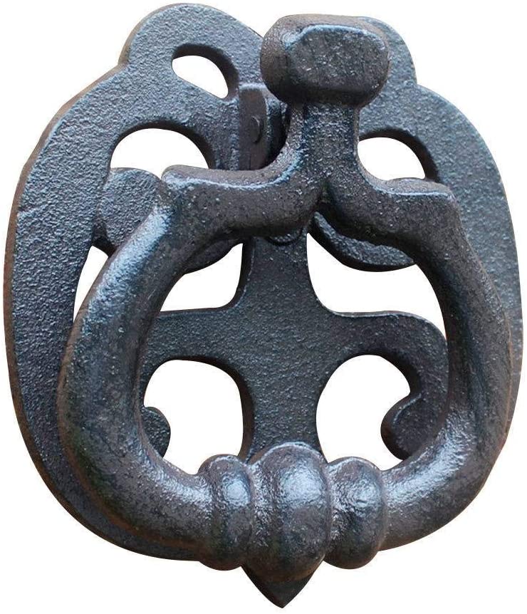 Aldaba De Puerta De Anillo De Hierro Antiguo
